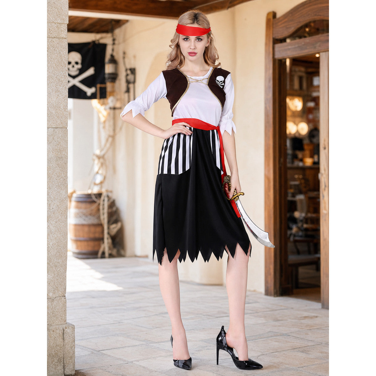 Carnival Pirate Costume with Accessories lifestyle view