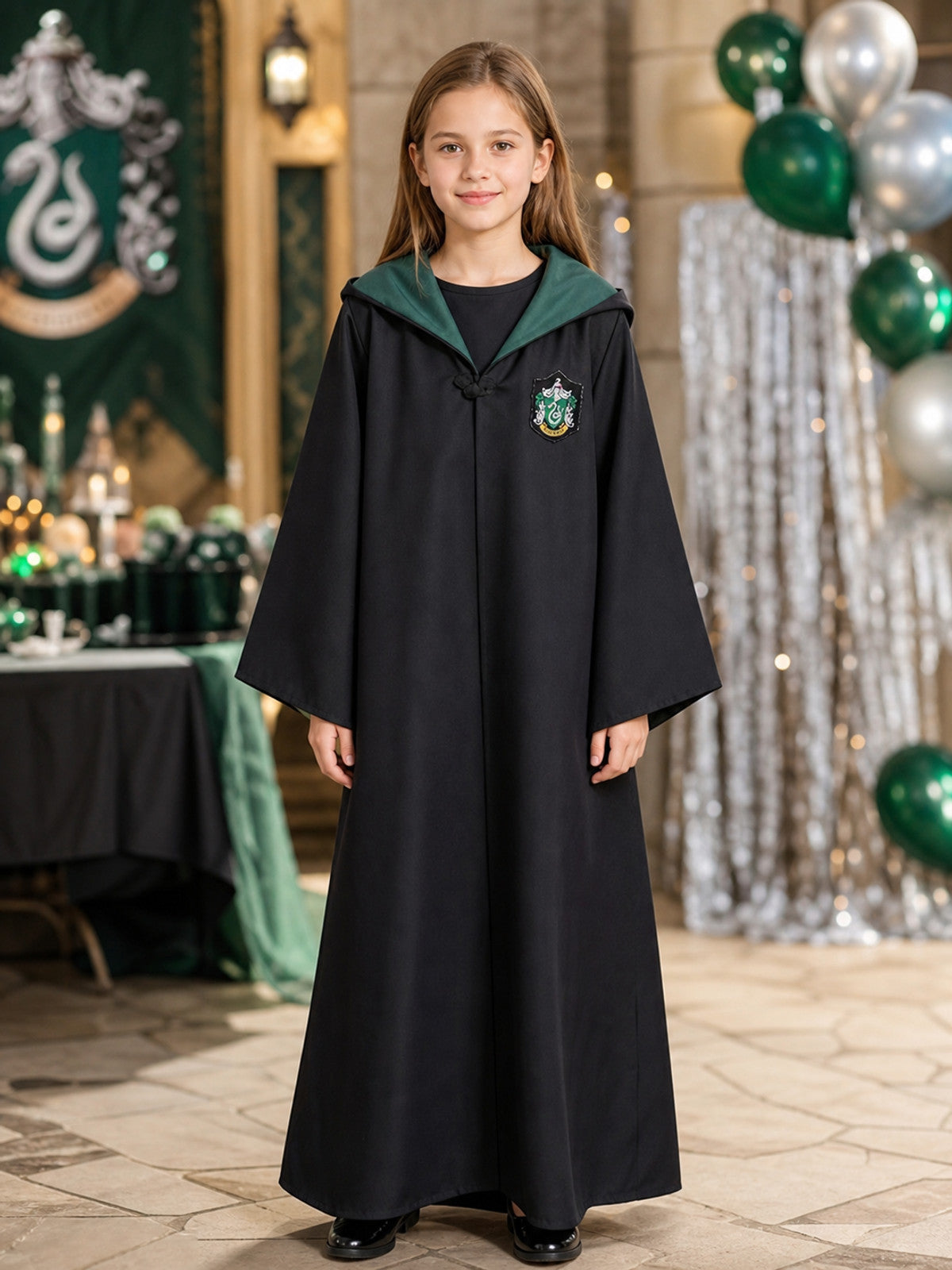 Wizard Robe with Hood and Chest Patch lifestyle view