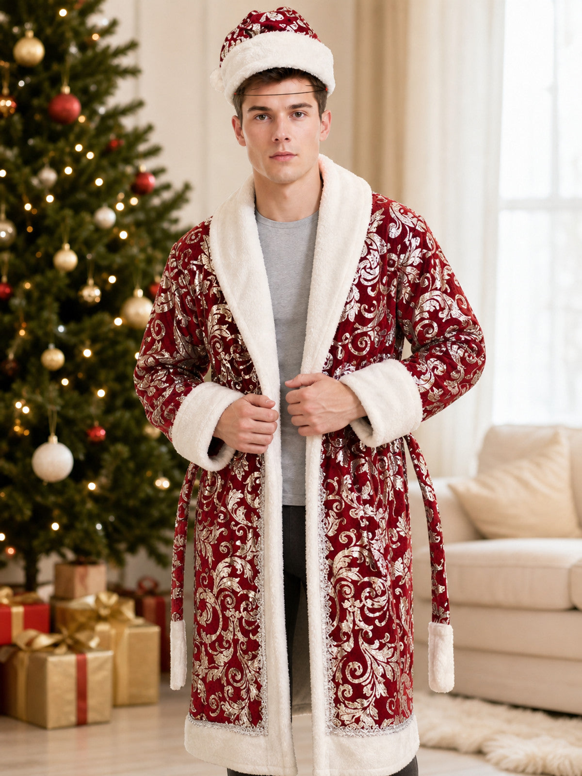 Santa Claus Costume with Hat lifestyle view