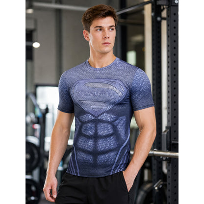 Fitted Superhero T-Shirt with Emblem lifestyle