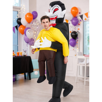 Inflatable "Vampire Carrying a Person" Costume for Parties lifestyle view