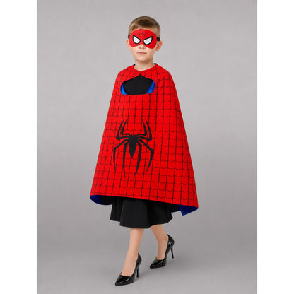 Red Carnival Cape with Mask and Web Pattern occasion guide
