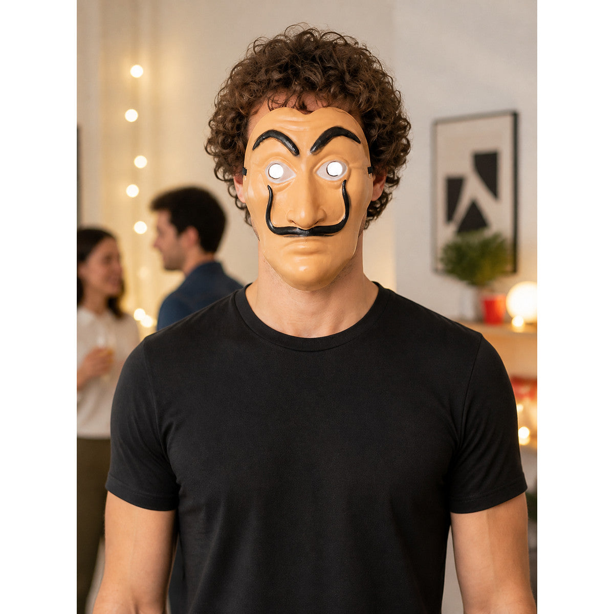 Cosplay Mask with Black Beard and Eyebrows lifestyle view