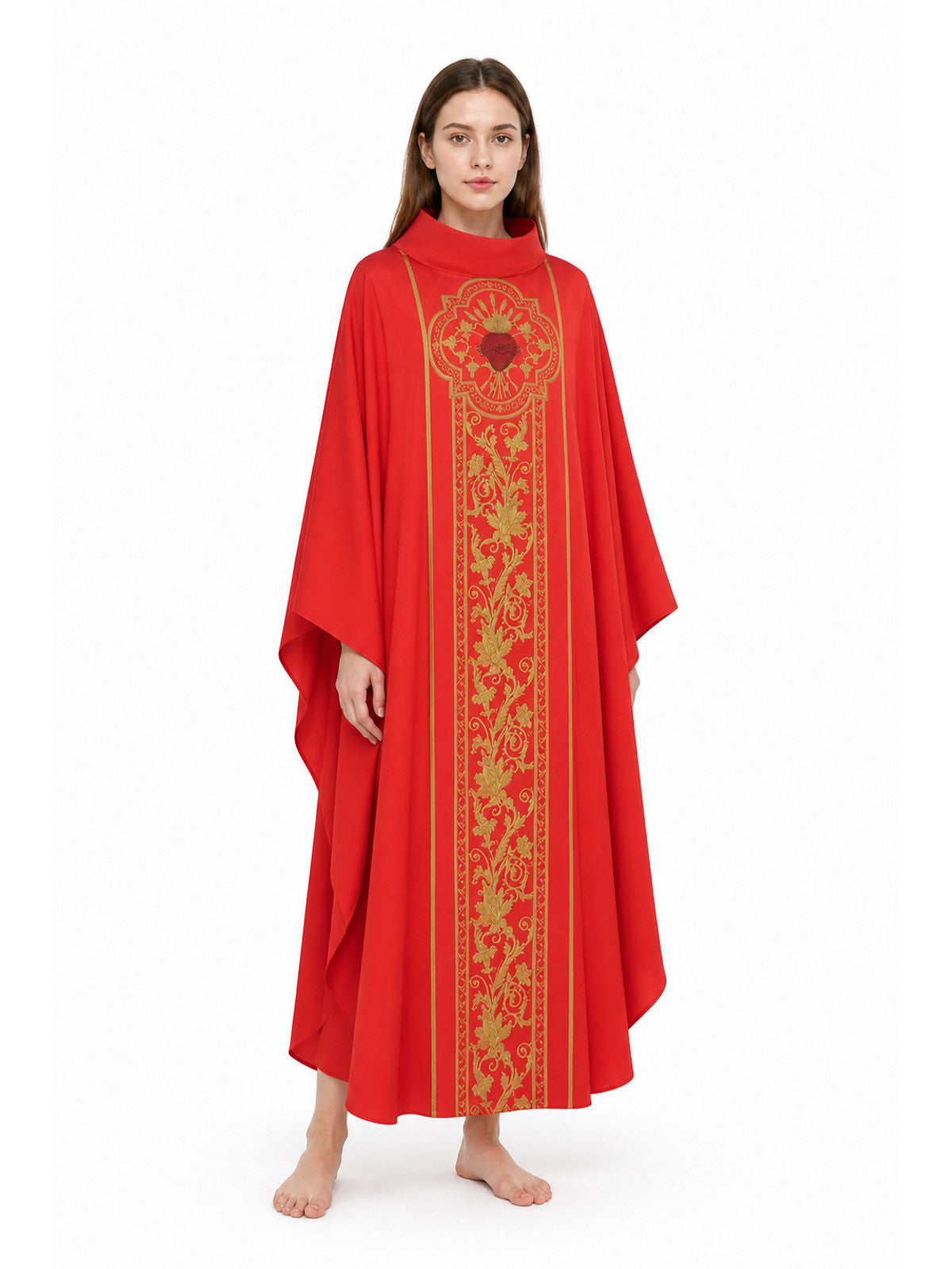 Green Cosplay Robe with Gold Embellishments