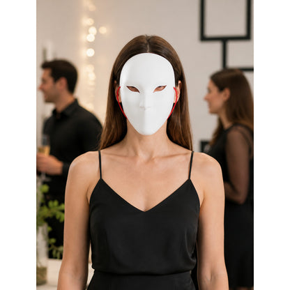 White Carnival Mask for Halloween and Cosplay lifestyle view