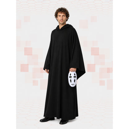 No-Face Hooded Cloak and Mask for Cosplay Costume Capes detail
