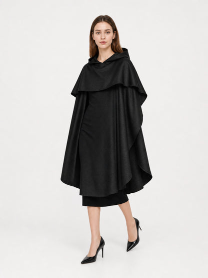 Black Hooded Carnival Cloak for Cosplay