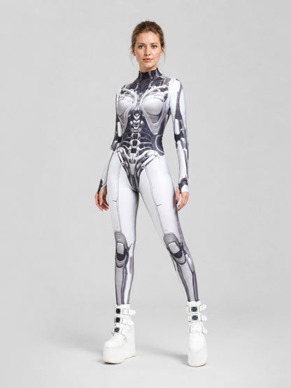 Cyberpunk Robot Jumpsuit with Mechanical Skeleton product detail