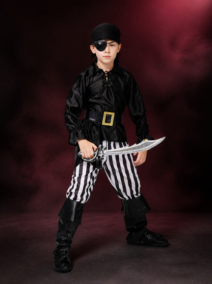 Boys Pirate Halloween Costume Set, Includes Belt and Eye Patch main product view