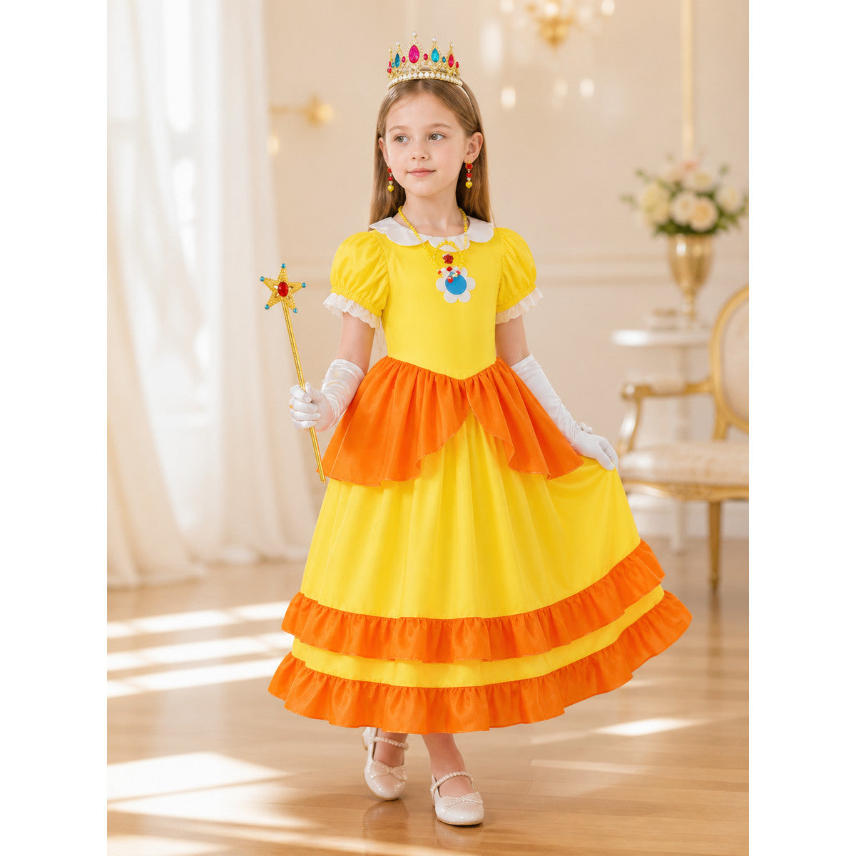 Orange Princess Carnival Costume for Halloween