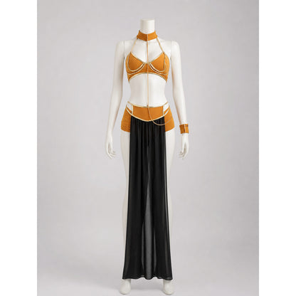 Cleopatra Costume with Chains and Long Skirt