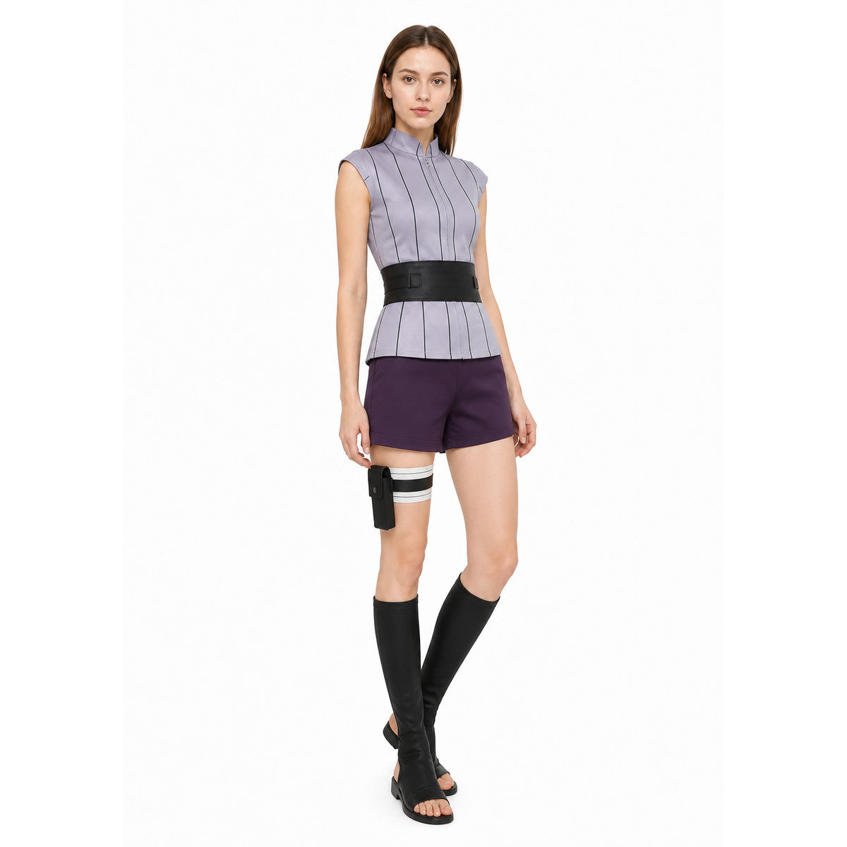 Hinata Hyuga Sleeveless Cosplay Costume with Shorts Costumes detail
