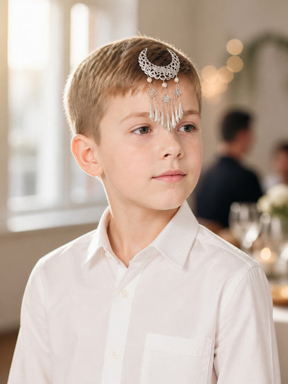 Carnival Headpiece, Matching Moon Hair Clips