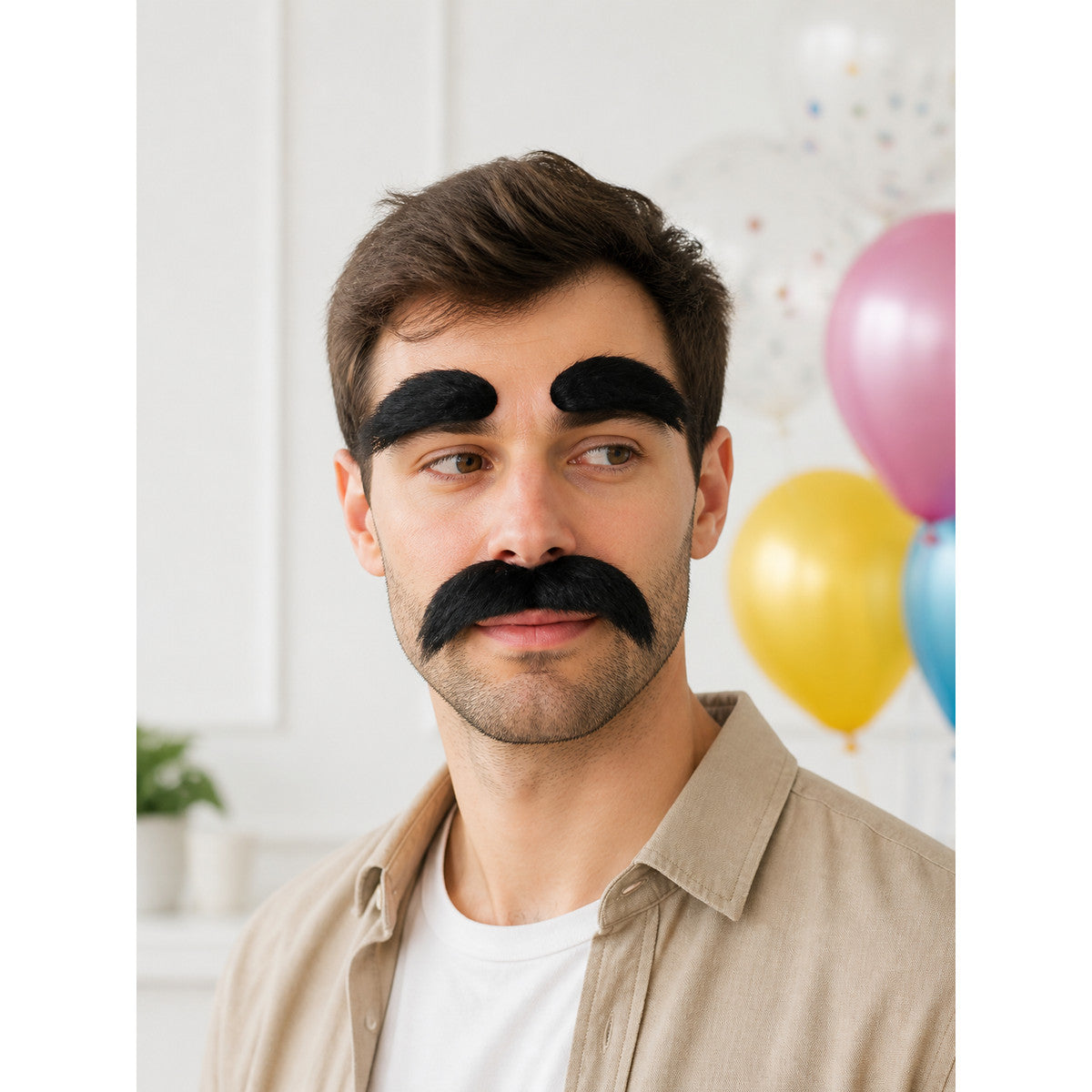 Black Costume Beard and Eyebrows