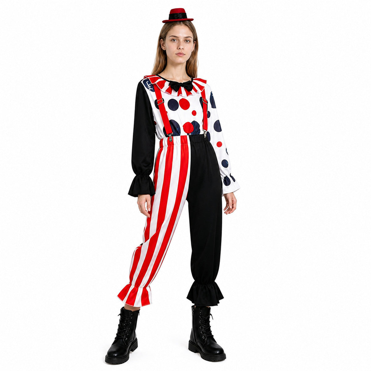Circus Clown Costume with Hat for Halloween Costume Headwear detail