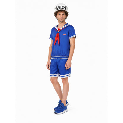Sailor Costume: Shirt, Shorts, and Cap Costume Headwear detail