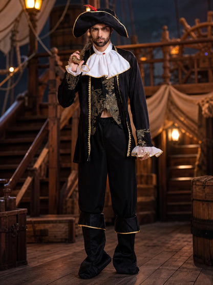 Pirate Costume with Hat, Jabot, and Pants