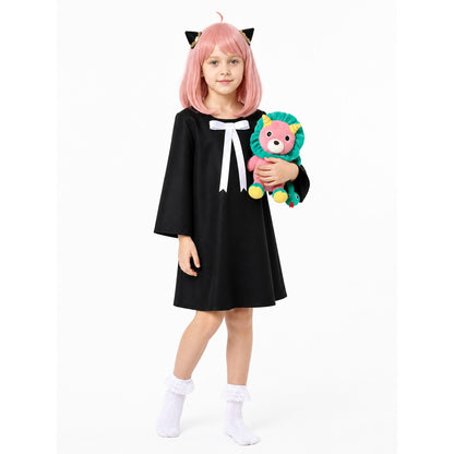Anya Forger Cosplay Costume with Wig and Horns Costume Wigs detail