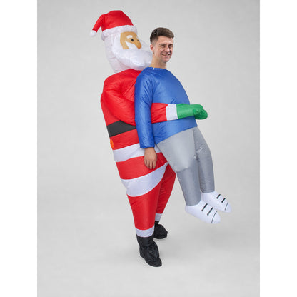 Inflatable Santa Costume with a Person lifestyle