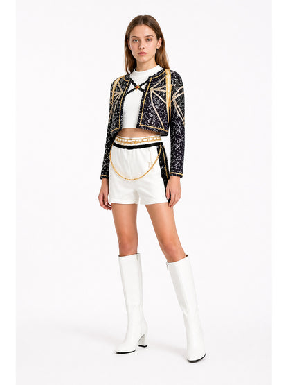 Children’s Sequined Costume: Top, Jacket, and Shorts