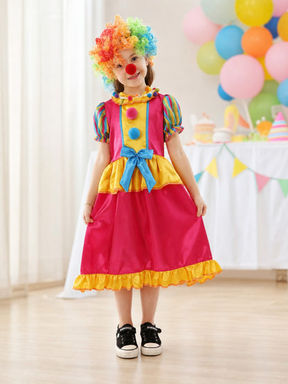 Carnival clown dress with ruffles for parties lifestyle view