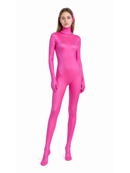 Zentai bodysuit with hood, gloves, and covered feet