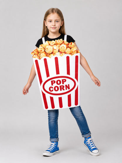 Red-and-White Striped Popcorn Carnival Costume