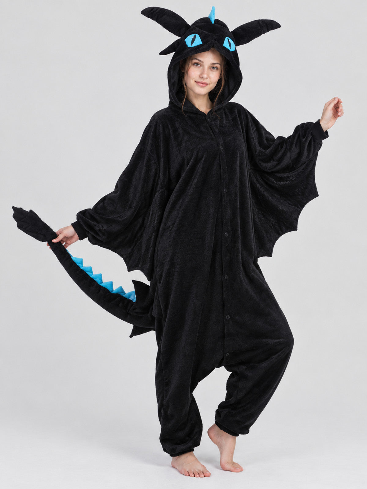 Dragon Hooded Kigurumi Pajama with Horns