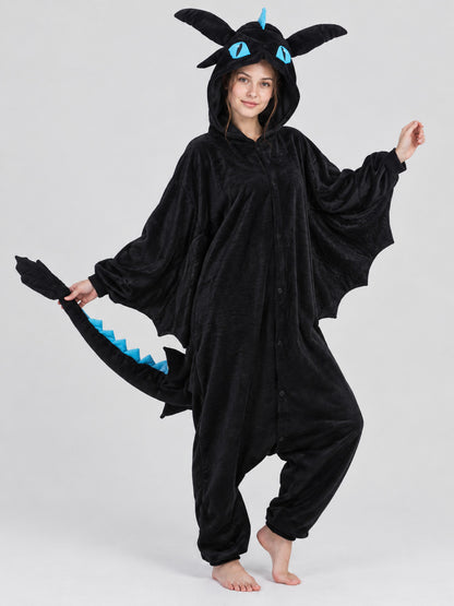 Dragon Hooded Kigurumi Pajama with Horns