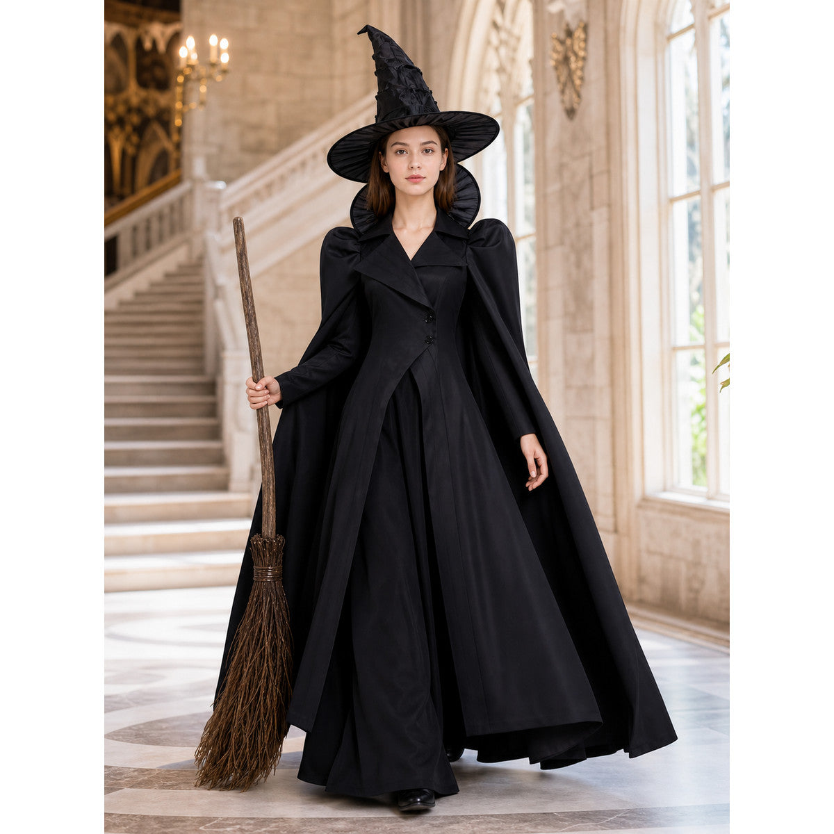 Elphaba Cosplay Costume: Cloak and Hat