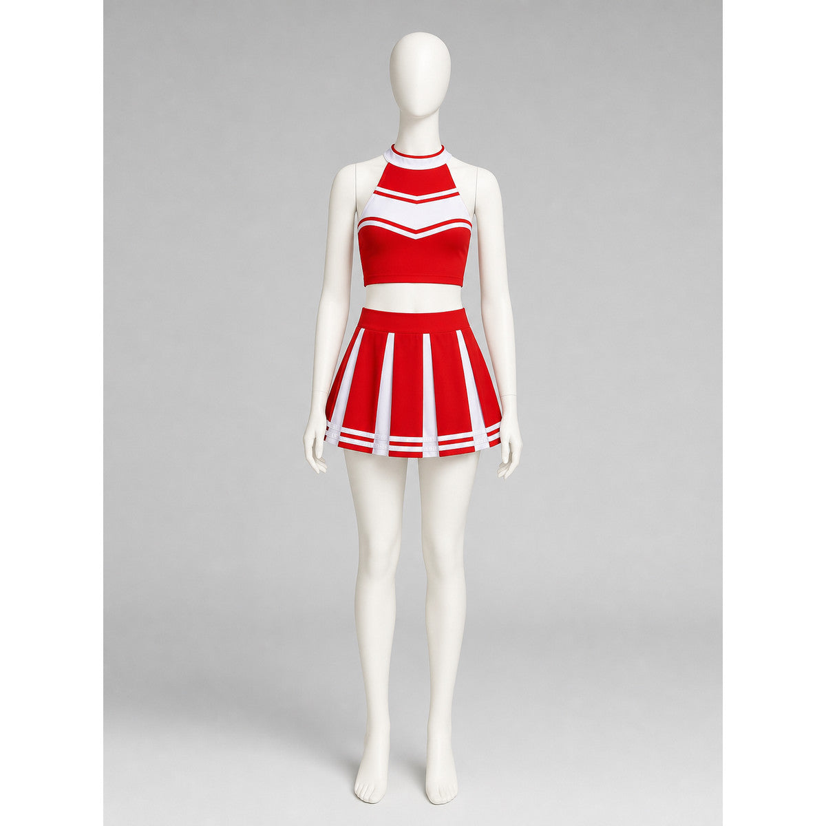 Performance Costume with Top and Skirt, Red and White
