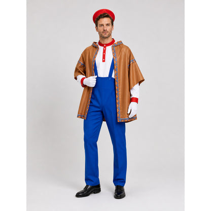 Mario Cosplay Costume with Cape, Hat, and Gloves Costume Capes detail