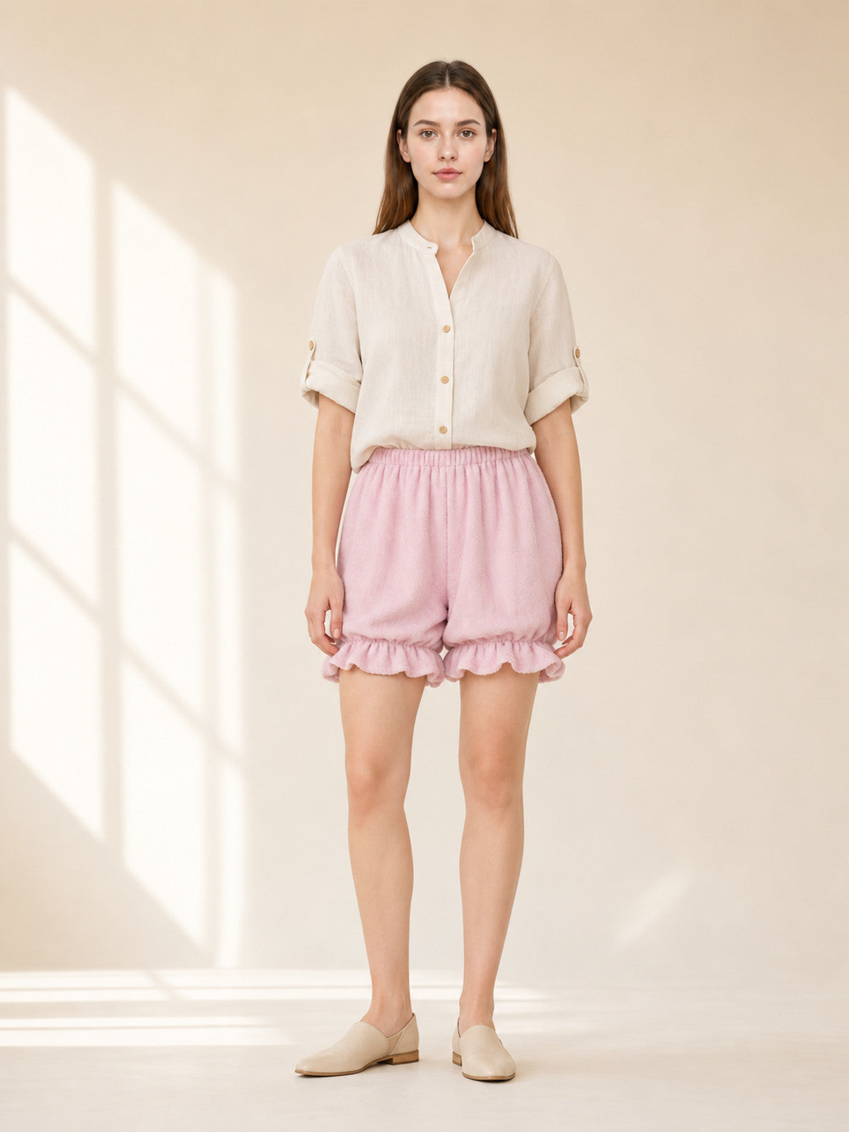 These bloomer shorts feature a cute, playful style and are suitable for everyday lifestyle view