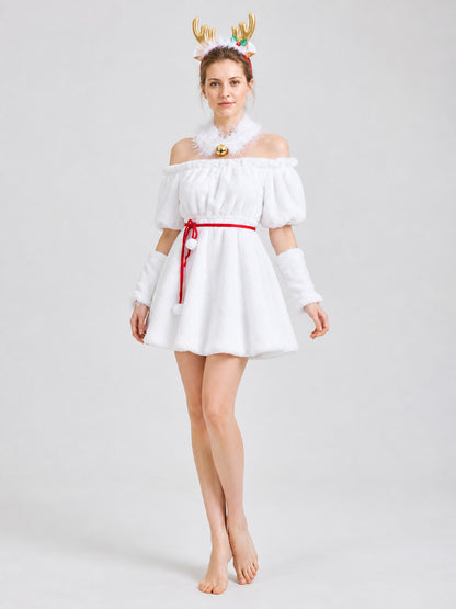 Christmas Set: Dress, Antlers, Belt, and Accessories Costume Dresses detail