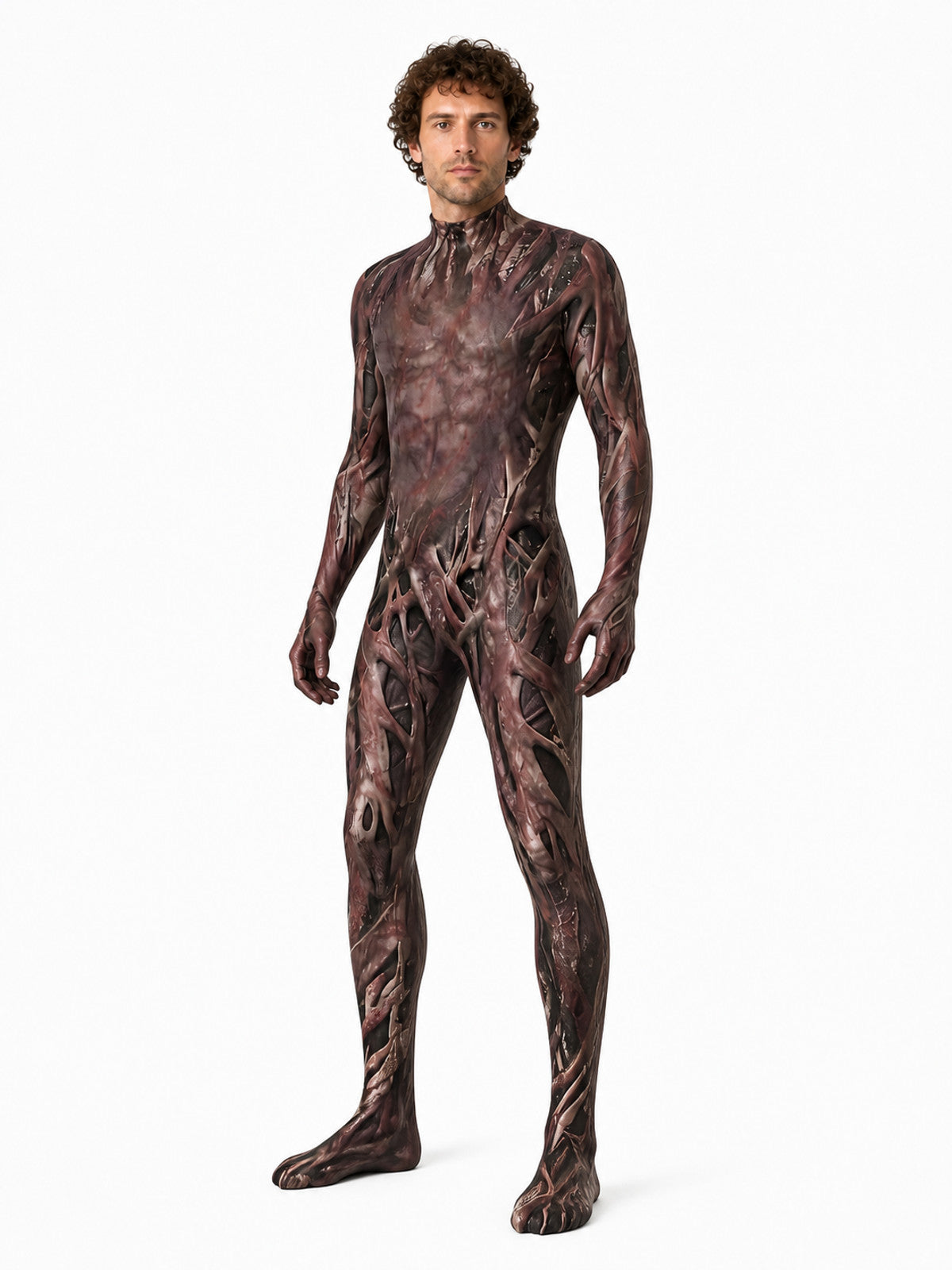 Monster cosplay jumpsuit with mask and claws Costume Masks detail