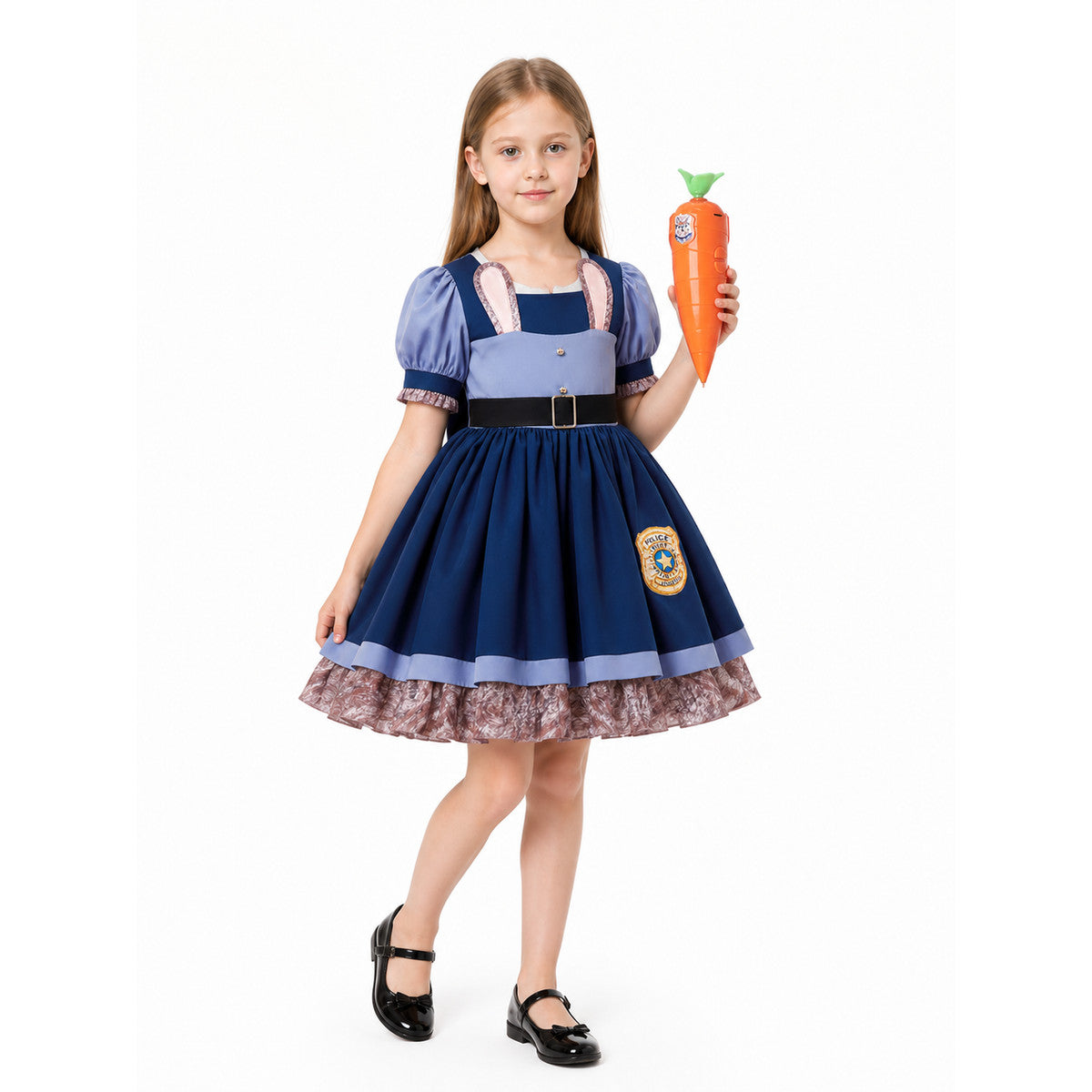 Police Rabbit Carnival Costume with Carrot