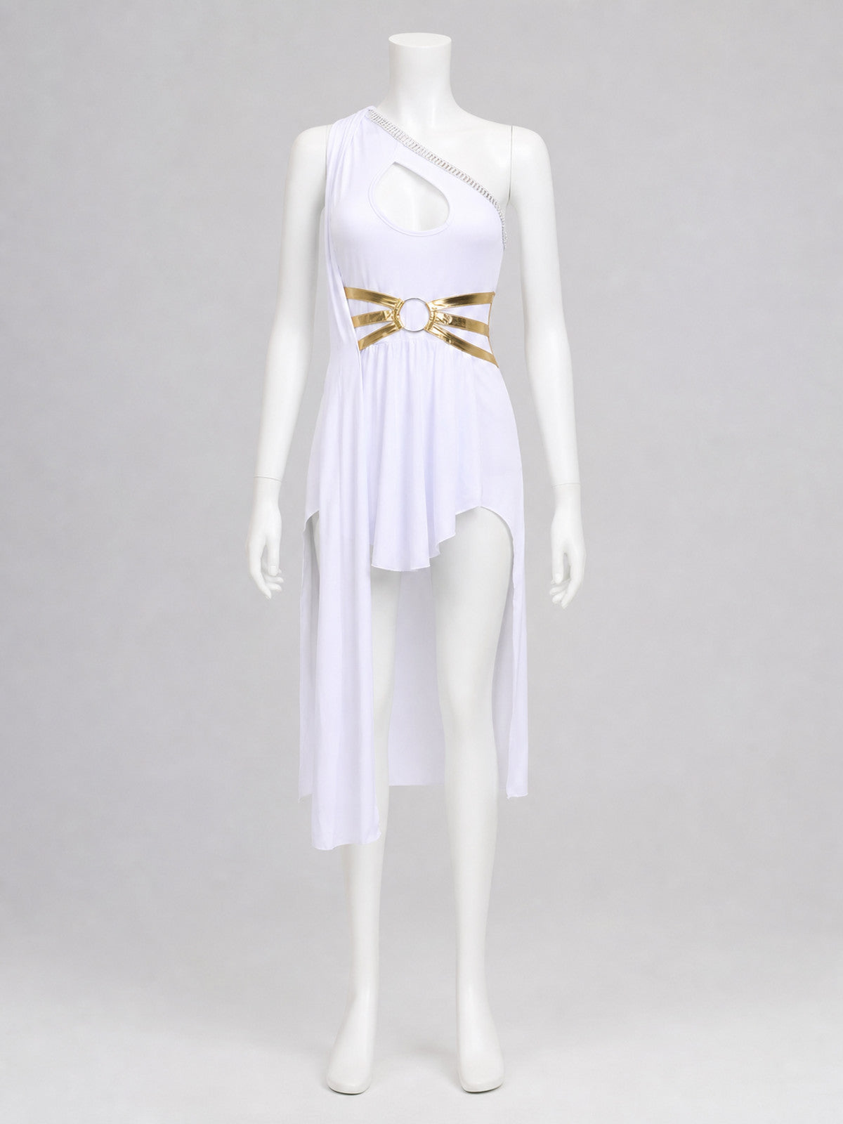 One-Shoulder Greek Goddess-Style Dress