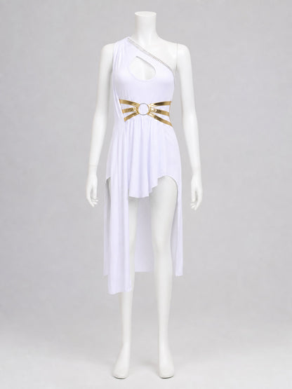 One-Shoulder Greek Goddess-Style Dress