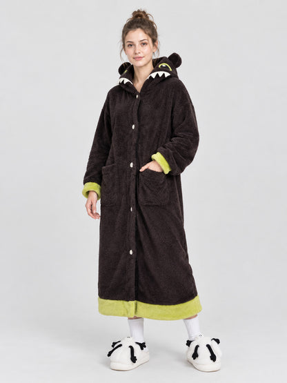 Long Hooded Robe with Ears