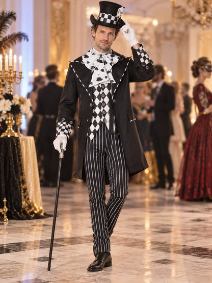 Adult Costume: Tailcoat, Pants, Top Hat, Jabot