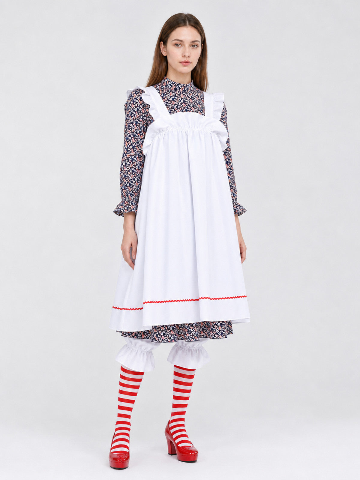 The clown costume is designed in a circus style and is suitable for Halloween Costumes detail