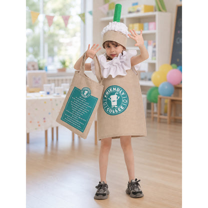 Beverage-Themed Party Costume with Hat and Bag lifestyle view