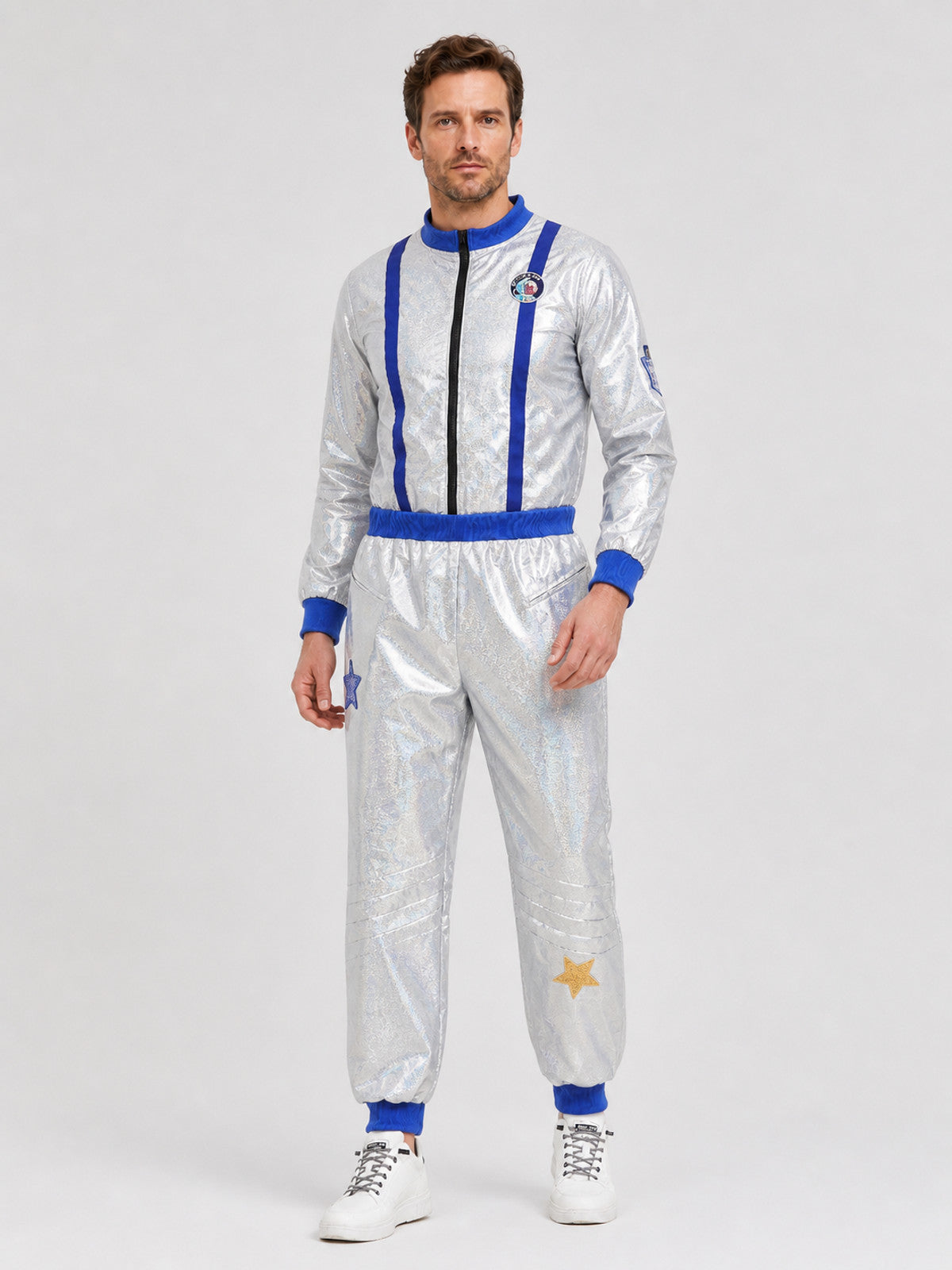 Silver Astronaut Costume for Children and Adults, M-XXL Costumes detail