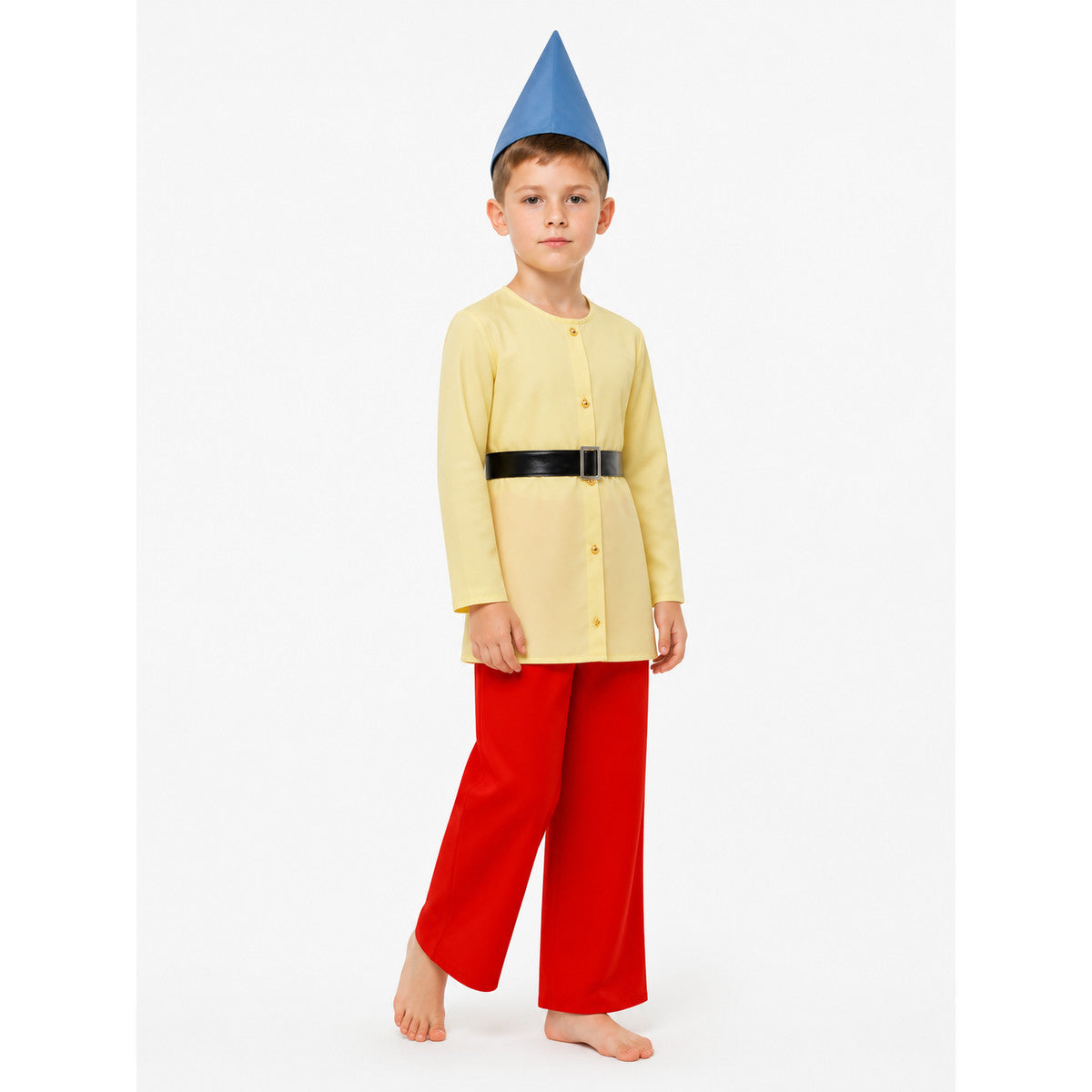 Gnome Costume with Blue Pointed Hat for Cosplay Costume Headwear detail