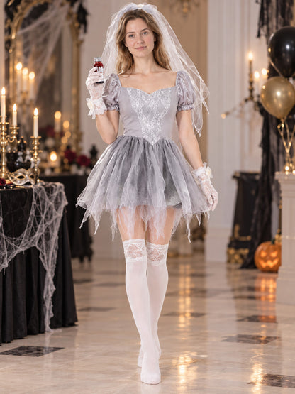 Ghost Costume with Veil and Fake Blood