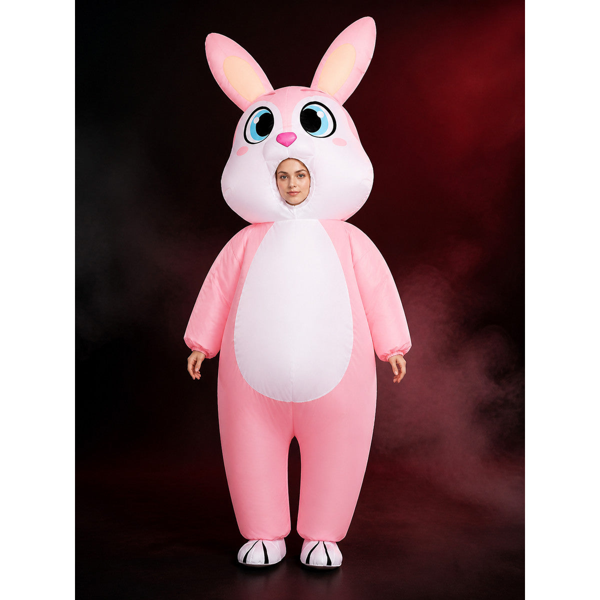 Pink Rabbit Inflatable Costume, Cute Halloween Party Outfit main product view