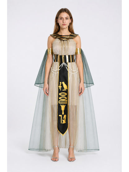 Cleopatra Costume with Cape and Gold Belt main product view