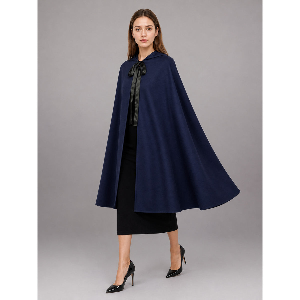 Blue Hooded Medieval Carnival Cloak