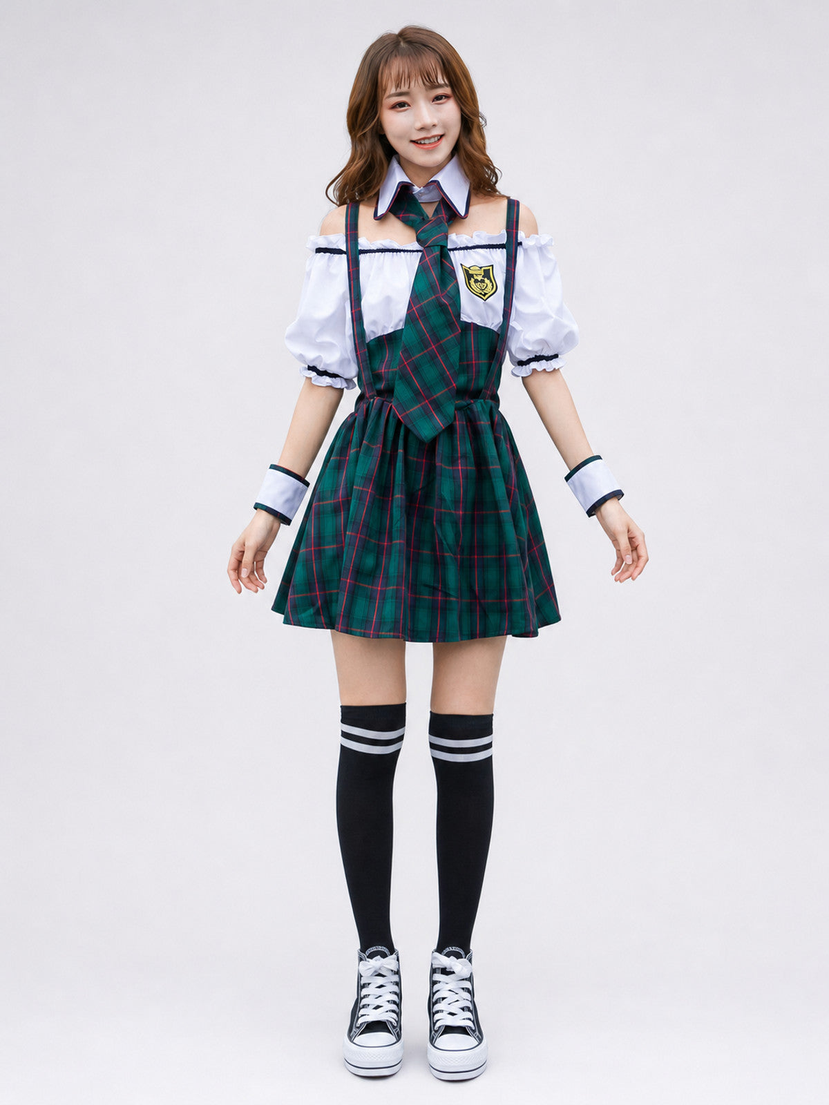 Academic-Style Stage Costume with Tie front view