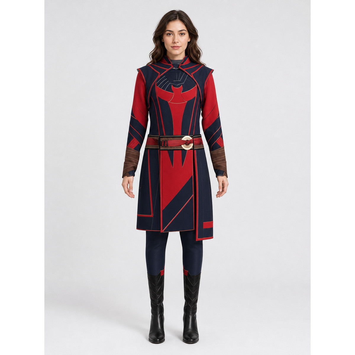 Marvel Scarlet Witch Cosplay Costume, Red and Blue